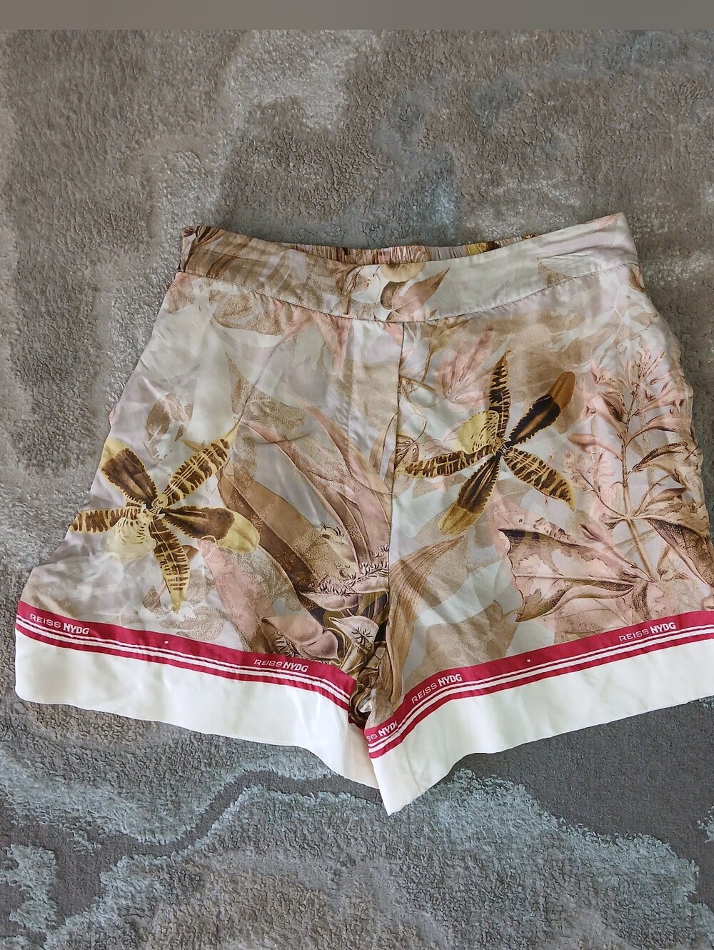 Reiss | NYBG Satin Floral-Print Shorts